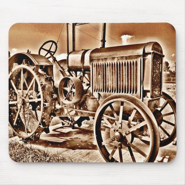 Antiker Traktor-landwirtschaftliche Mousepad (Vorne)