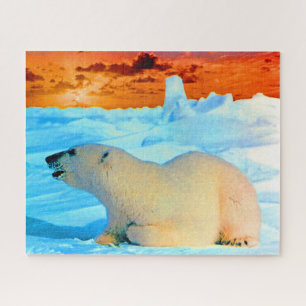 Antiker USA Alaska Eisbär Puzzle