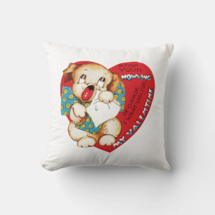 Antiker Valentins-Welpe Kissen