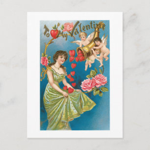 Antiker Valentinstag Feiertagspostkarte