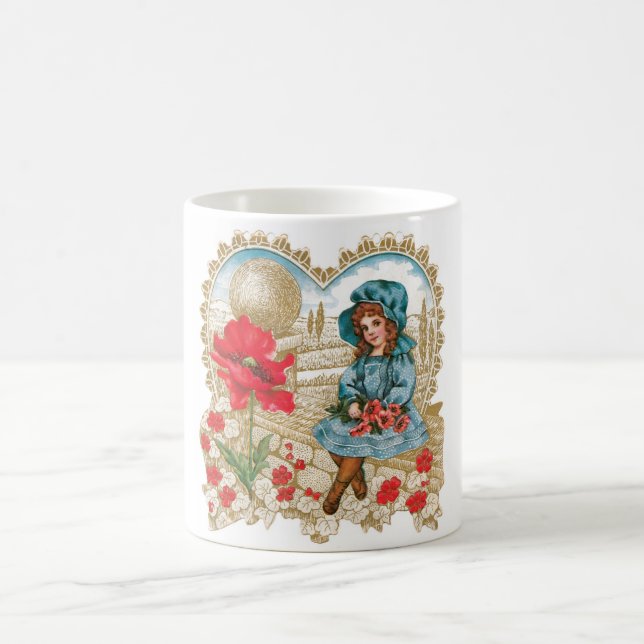 Antiker Valentinstag Kaffeetasse (Mittel)
