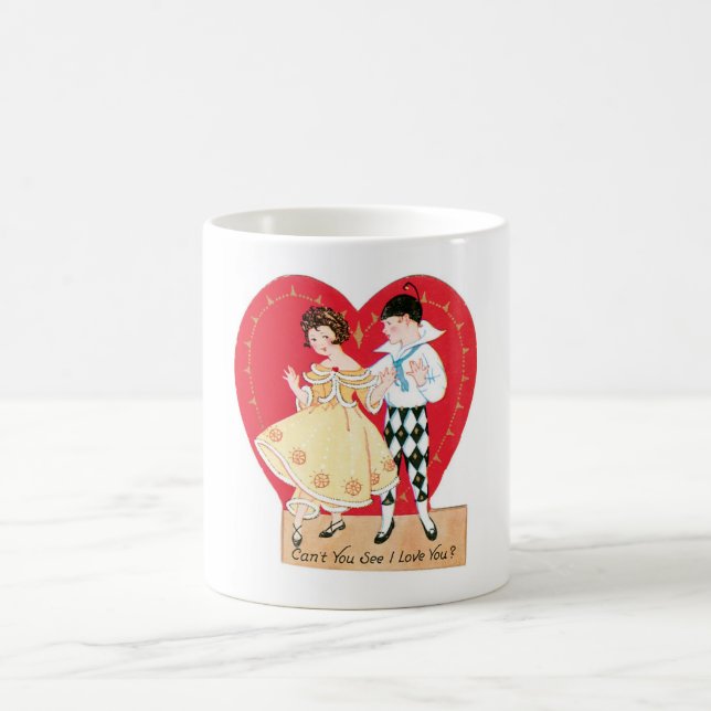 Antiker Valentinstag Kaffeetasse (Mittel)