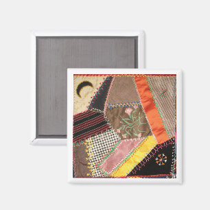 Antiker, Viktorianischer, verrückter Quiltplatz Magnet