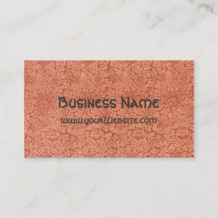 Antiker Viktorianischer William Morris Floral Dama Visitenkarte