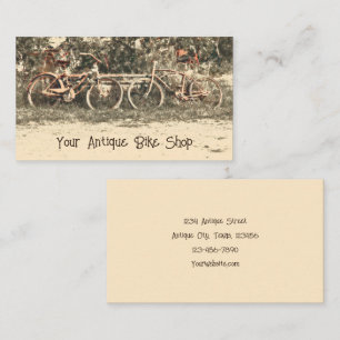 Antiker Vintage-Fahrradladen Rustikales Landfahrra Visitenkarte