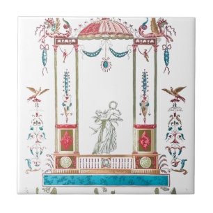 Antiker Vintager Louis XV Royal Floral Backsplash Fliese