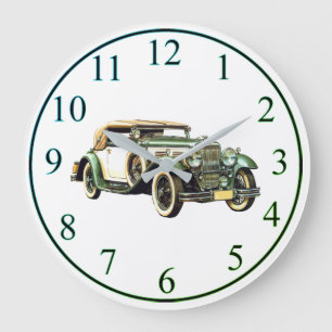Antiker Wagen Große Wanduhr