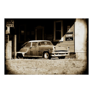 Antiker Wagen Poster