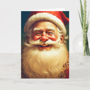 Antiker Weihnachtsmann im viktorianischen Stil Karte