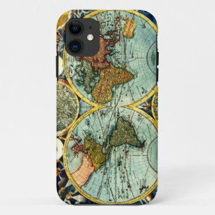 Antiker Weltkarten-Vintager Kugel-Kunst Iphone Case-Mate iPhone Hülle