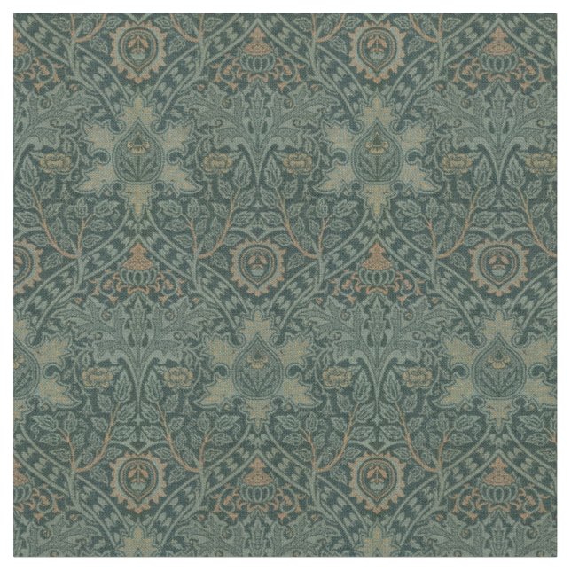 Antiker William-Morris-Ispahan-Musterstoff Stoff (Nahaufnahme)