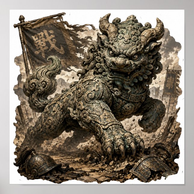 Antiker Yali-Wächter Fantasy-Poster Poster (Vorne)