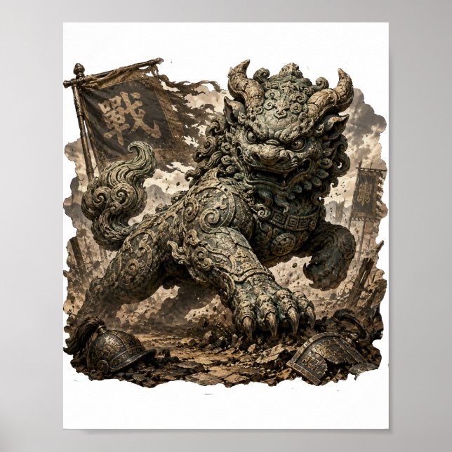 Antiker Yali-Wächter Fantasy-Poster Poster (Vorne)