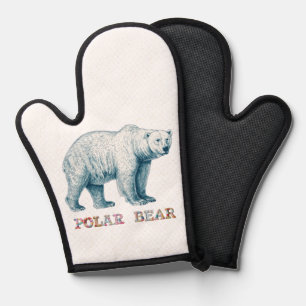 Antiker zeichn des Polarbären Ofenhandschuh