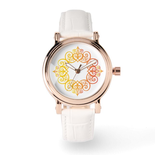 Antiker Zierrahmen Elegante dekorative Umrandung Armbanduhr (Vorderseite)