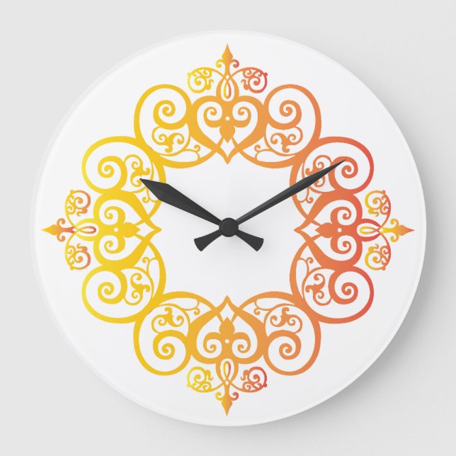 Antiker Zierrahmen Elegante dekorative Umrandung Große Wanduhr (Vorderseite)