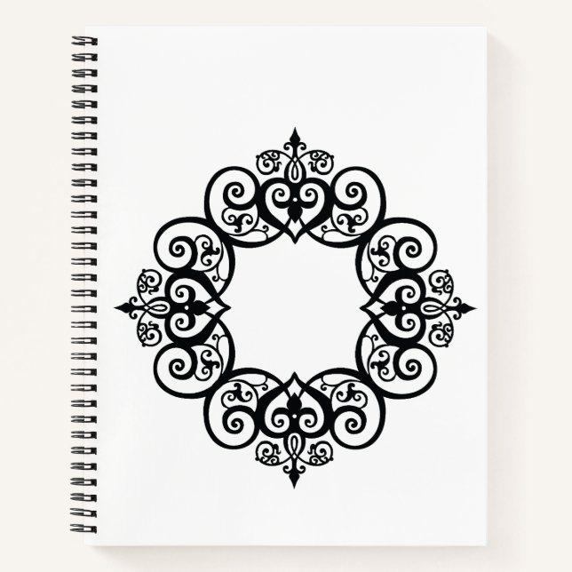 Antiker Zierrahmen Notizbuch (Vorderseite)