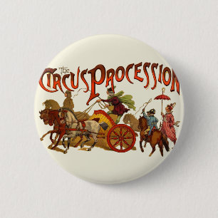 Antiker Zirkus Parade Clowns Button