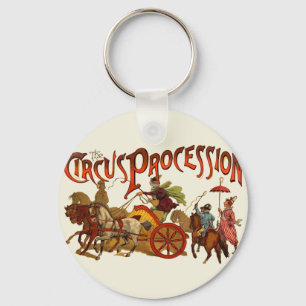 Antiker Zirkus Parade Clowns Schlüsselanhänger