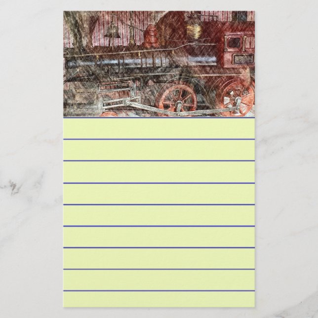 Antiker Zug Briefpapier (Vorderseite)