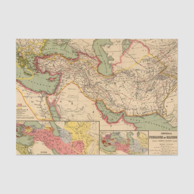 Antikereiche der Perser, Macedonians Seidenpapier (Vorderseite)