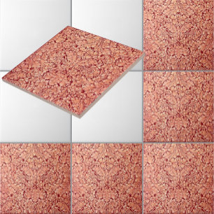 Antikes Acanthus-Muster aus der viktorianischen Är Fliese