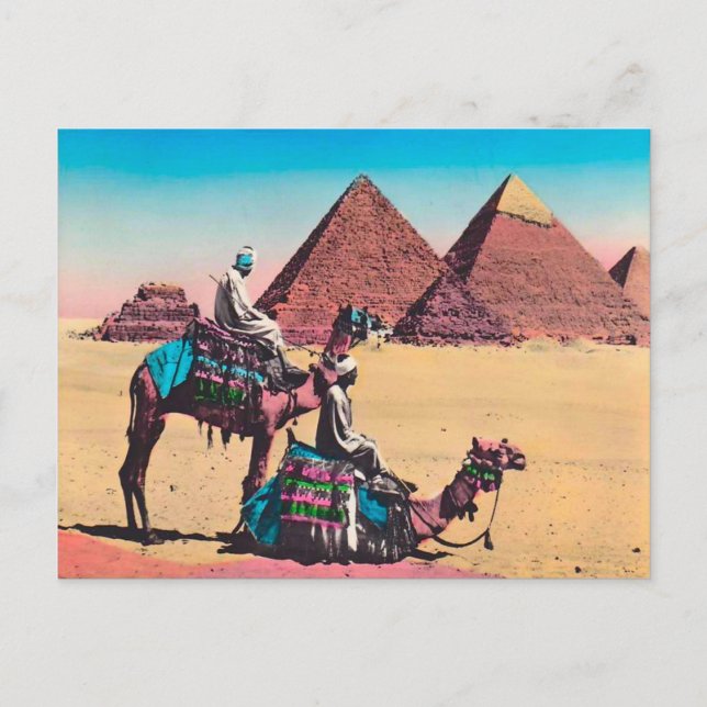 Antikes Ägypten, Große Pyramide bei Gizeh Postkarte (Vorderseite)