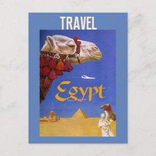 Antikes Ägypten Kamel Pyramide Wüsten Reise Postkarte