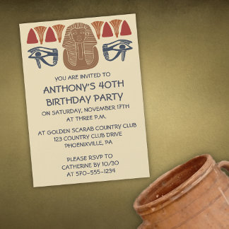 Antikes Ägypten König tut es als Custom Party Einladung