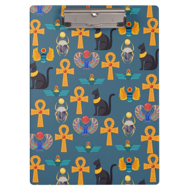 Antikes Ägypten-Muster, Hieroglyphen-Digitalpapier Klemmbrett (Vorderseite)