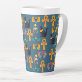 Antikes Ägypten-Muster, Hieroglyphen-Digitalpapier Milchtasse