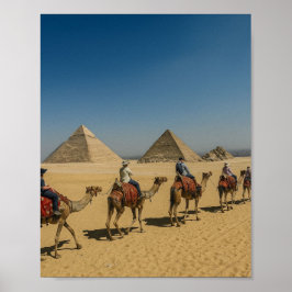 Antikes Ägypten Pyramiden Wüstenkamelritt Poster