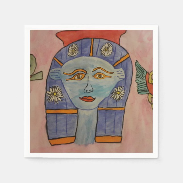 Antikes ägyptisches Goddess Paper Napkins Serviette (Vorderseite)