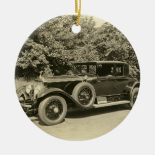 Antikes altes Auto-Ornament Keramikornament