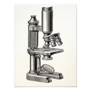 Antikes, altes Vintage Wissenschaftsequipment Mikr Fotodruck