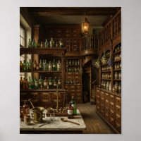 Antikes Apotheken-Schrank Herbarium I
