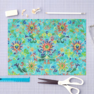 Antikes Aqua-Kunst-Tissue-Papier Seidenpapier