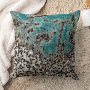 Antikes Aquamarines Rostdesign Kissen