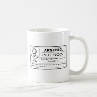 Antikes Arsen-Vergiftungslabel Tasse