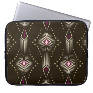 Antikes Art Deco Geometrisches Ornament Laptopschutzhülle