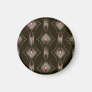 Antikes Art Deco Geometrisches Ornament Magnet