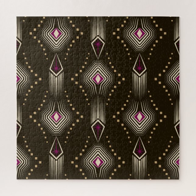 Antikes Art Deco Geometrisches Ornament Puzzle (Vertikal)