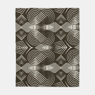 Antikes Art Deco nahtloses Ornament Fleecedecke