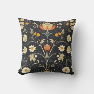Antikes Art Nouveau Blumen-Design-Wurfkissen Kissen