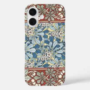 Antikes Art Nouveau Muster mit Kastanienblüten iPhone 16 Hülle