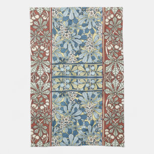 Antikes Art Nouveau Muster mit Kastanienblüten Geschirrtuch