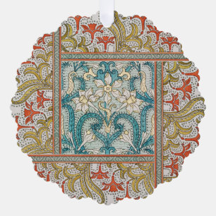 Antikes Art Nouveau-Osterglockenmuster Verneuil Ornament Karte