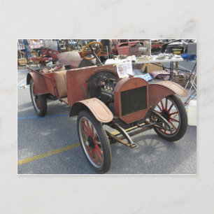 Antikes Auto-Gestell Postkarte
