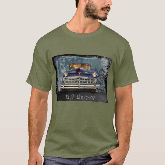 Antikes Auto Handsome 1947 Chrysler Classic Auto T-Shirt (Vorderseite)