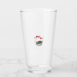 Antikes Auto in einer klaren Weihnachtsbaumkugel Glas
